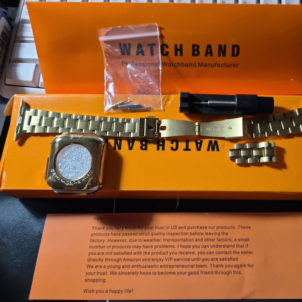 Metal Gold Band Compatible with Apple Watch Band 40mm